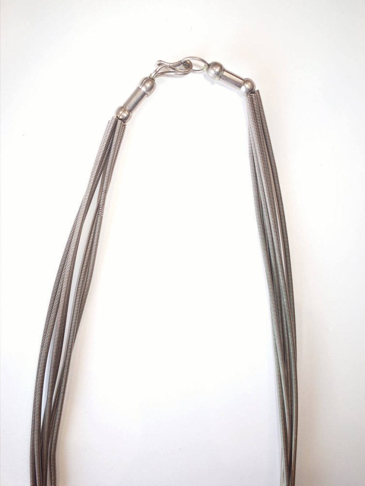 Vintage Modern Silver Long Necklace