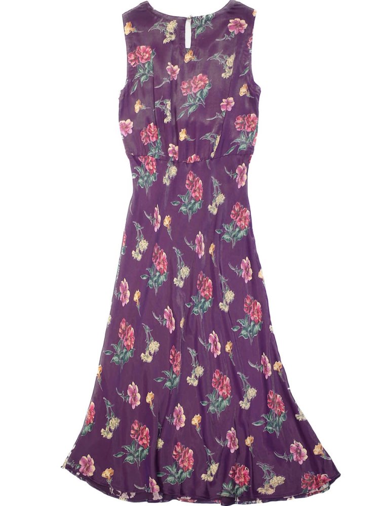 Purple Flower Rayon Mermaid Dress