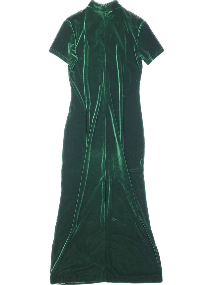 Green Velvet China Dress