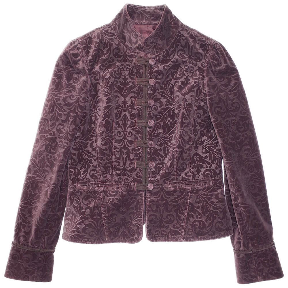 Arabesque Deep Brown Velvet China Jacket