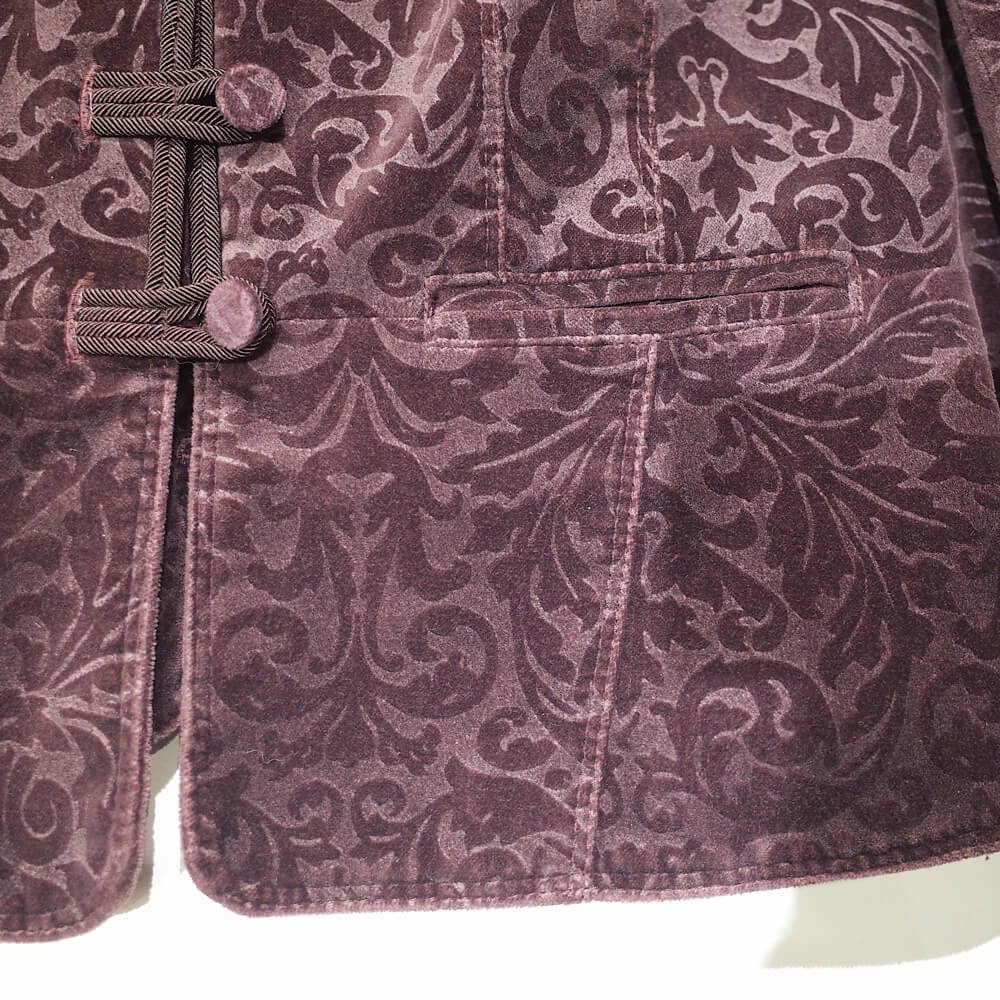 Arabesque Deep Brown Velvet China Jacket