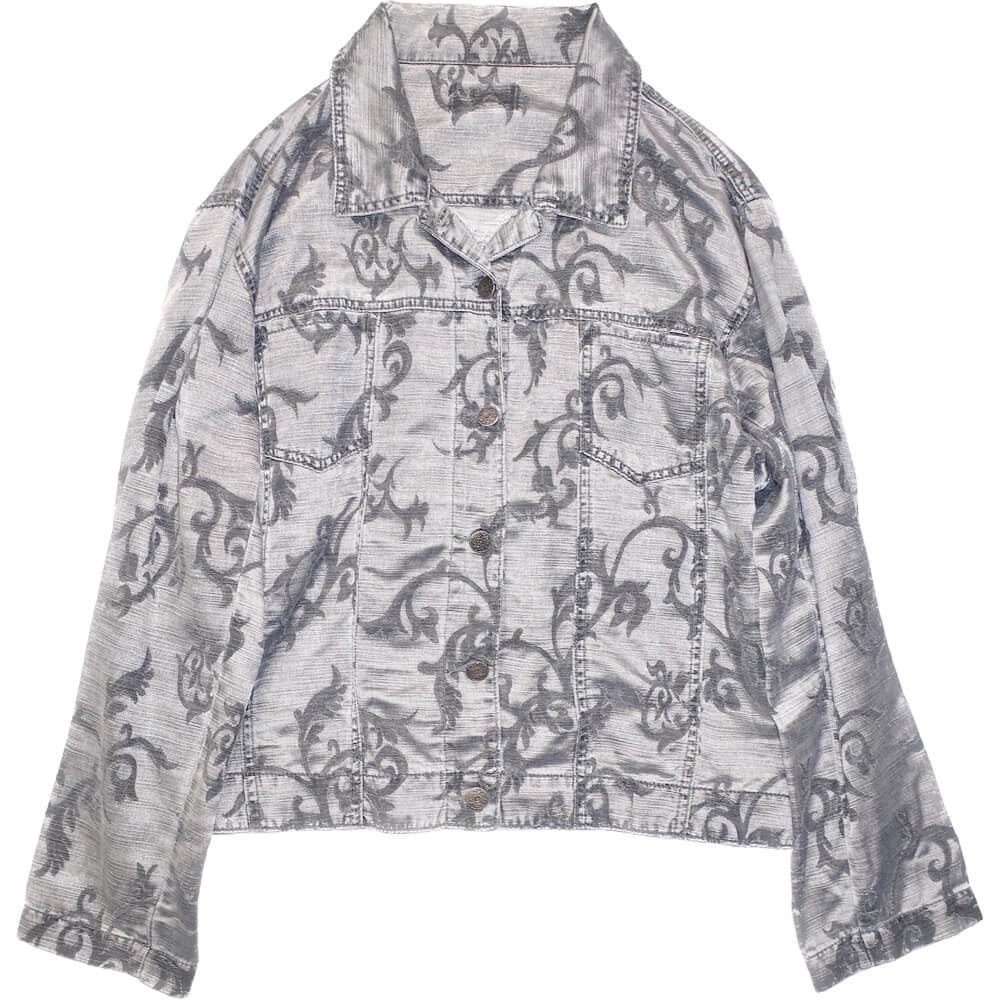 Silver Arabesque Jacquard Jacket