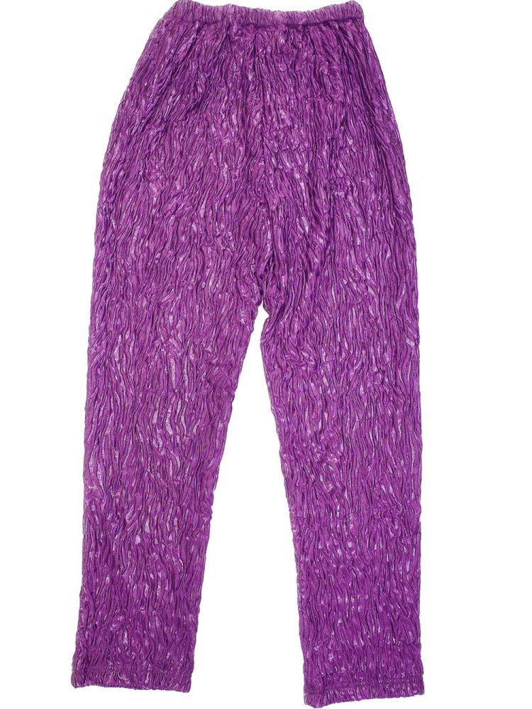 Purple Wrinkle Pleats Pants