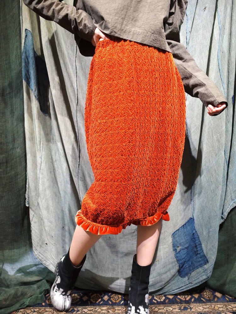 Orange Cocoon Skirt