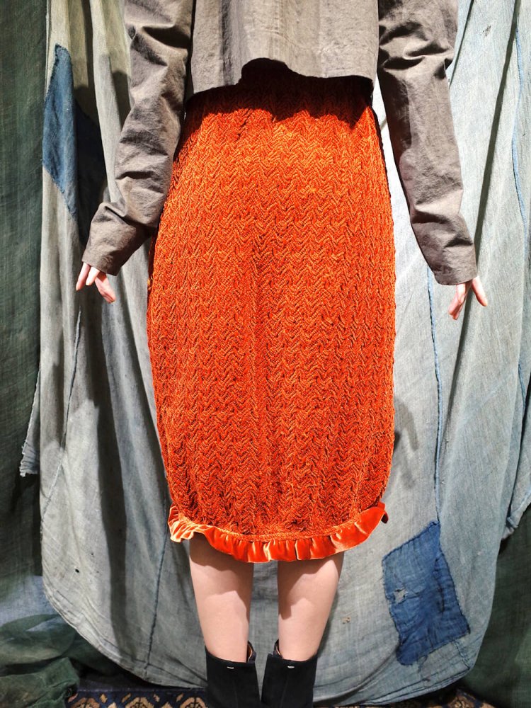 Orange Cocoon Skirt