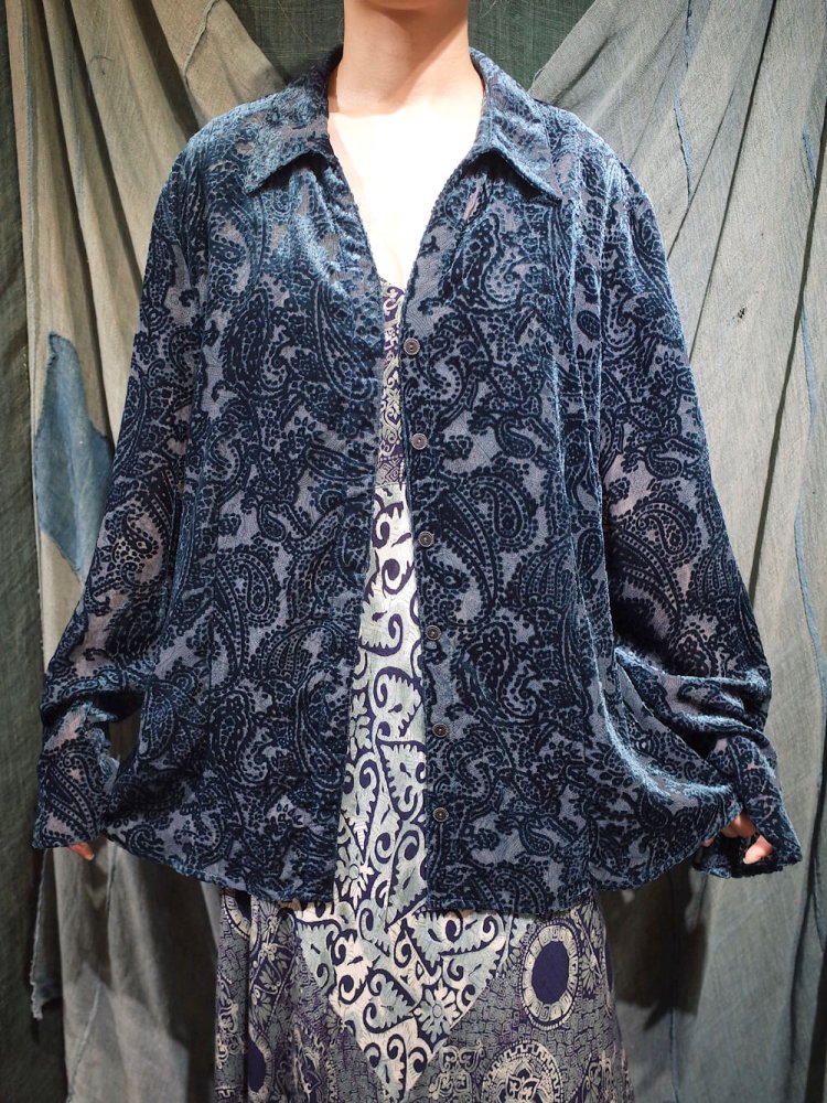 Paisley Velvet  Sheer Shirt