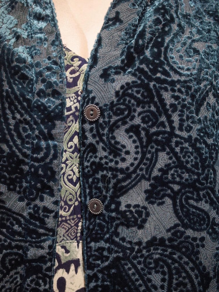 Paisley Velvet  Sheer Shirt