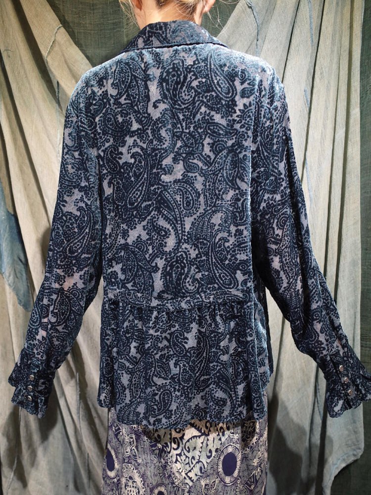 Paisley Velvet  Sheer Shirt