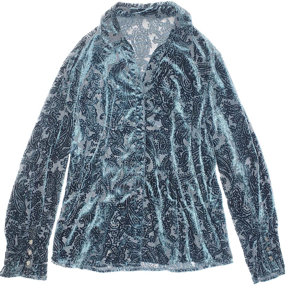 Paisley Velvet  Sheer Shirt