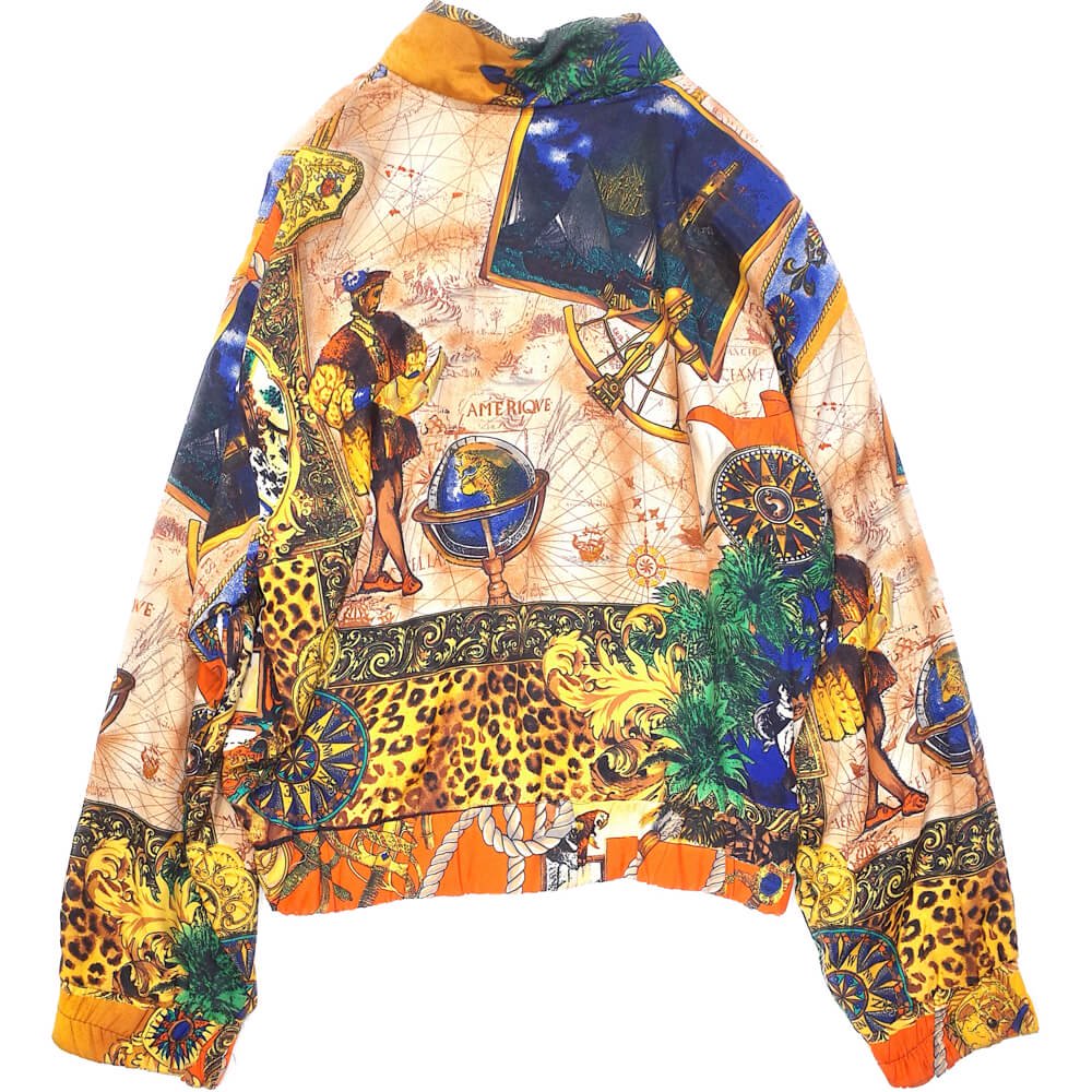 World Map Pattern Blouson