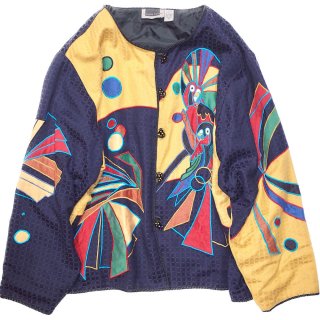 Parrot Embroidery Big Silhouette Jacket