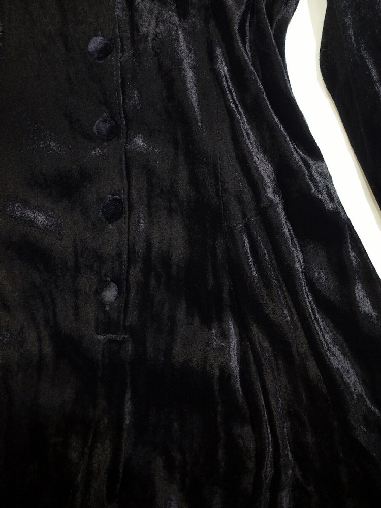 Black Rayon Velvet Dress