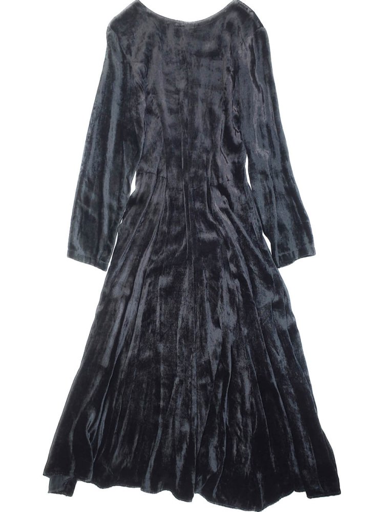 Black Rayon Velvet Dress