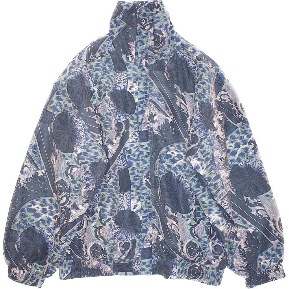 Classical Pattern Silk Blouson