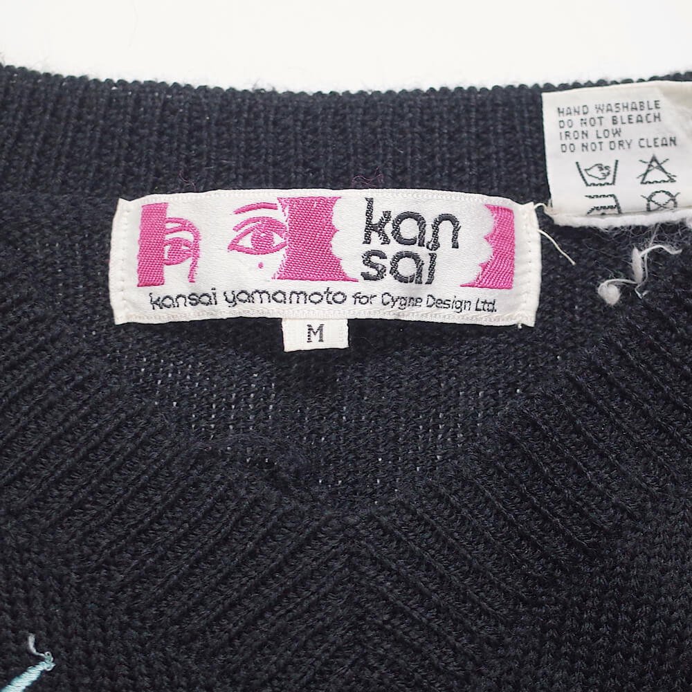 c.1980~90s Vintage KANSAI YAMAMOTO / ܴء Lady Embroidery Knit
