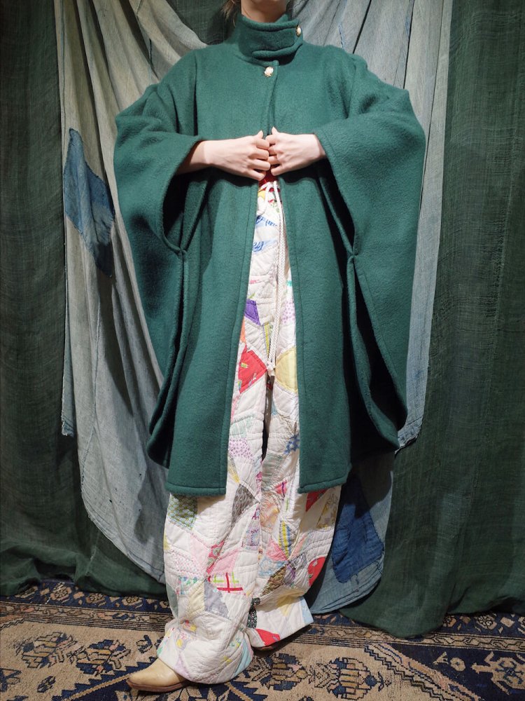 Deep Green Cape Coat