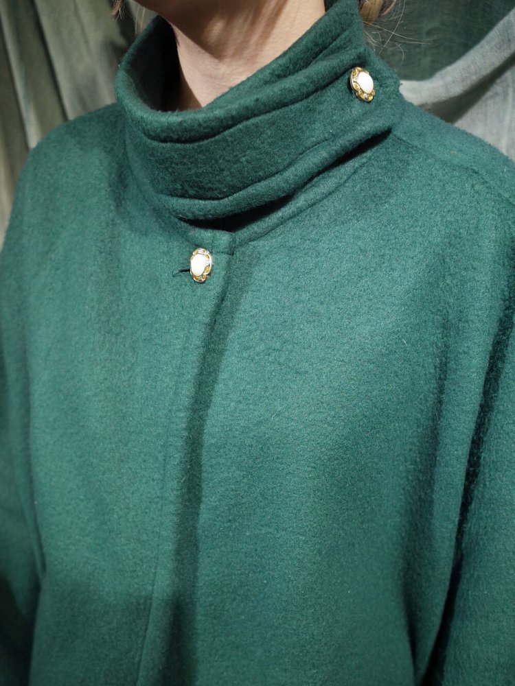 Deep Green Cape Coat