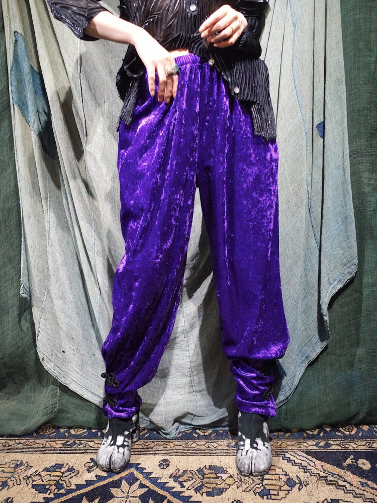 REMAKE China JodhpursPurple Velvet Pants