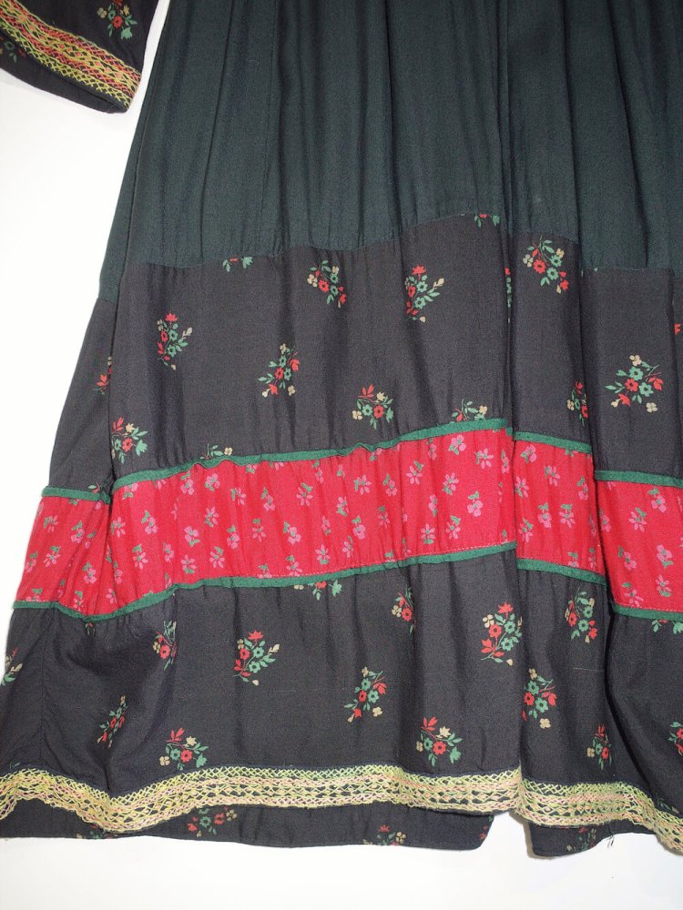c.1970s Afghanistan Embroidery Rayon Dress