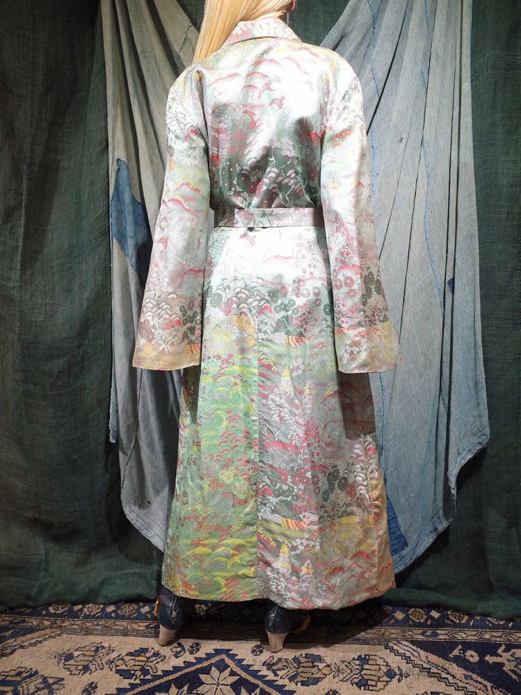 c.1960~70s Chinese Jacquard Beautiful Gradation Gown Coat