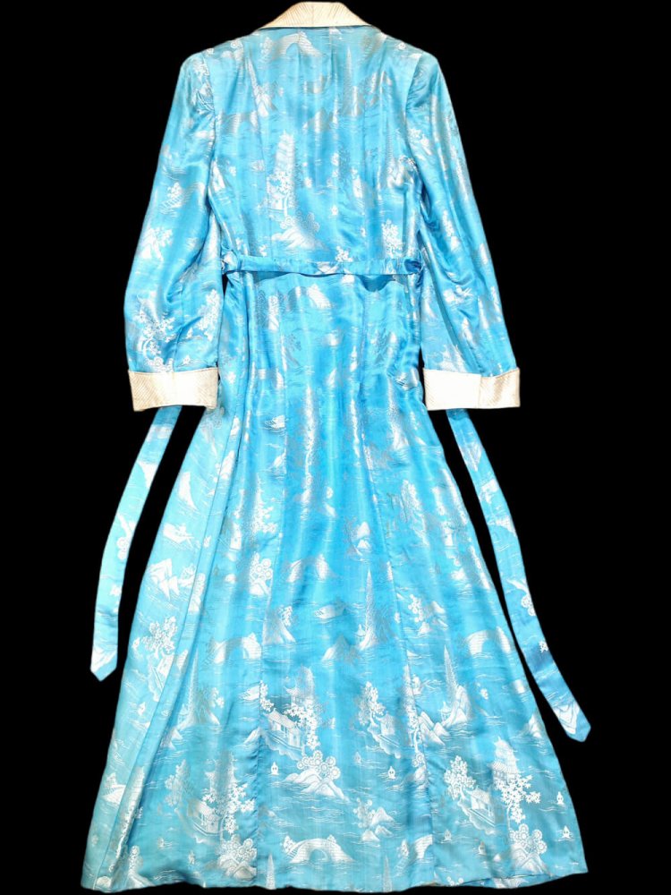 c.1940s Chinese Silk Jacquard Gown