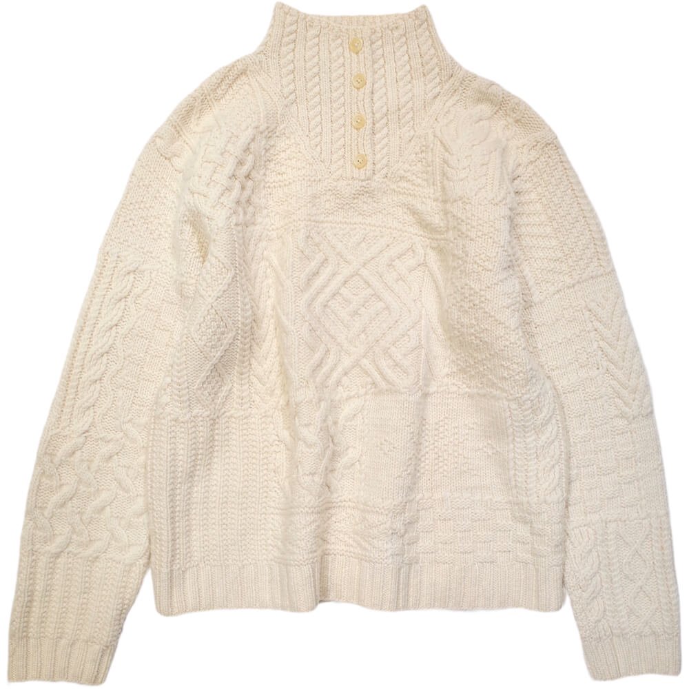 HAND KNIT LAUREN/RALPH LAUREN Fisherman Style High Neck Sweater