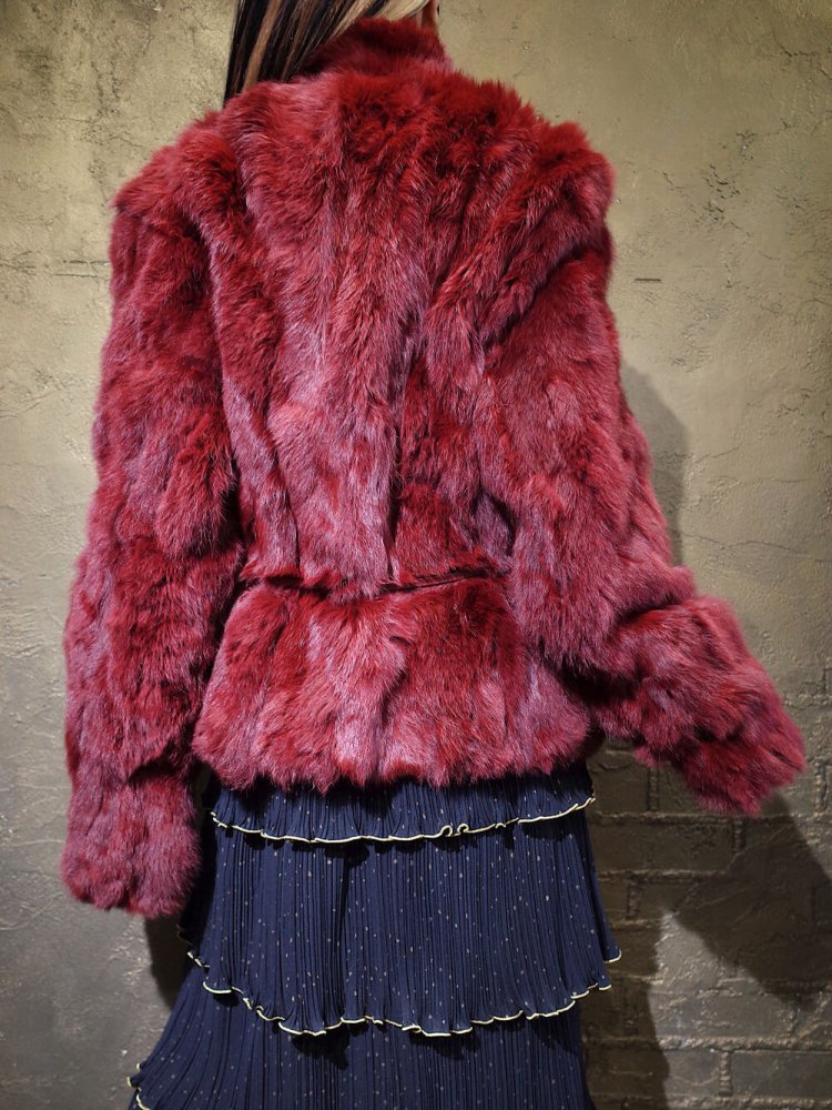 Bordeaux Real Fur Jacket