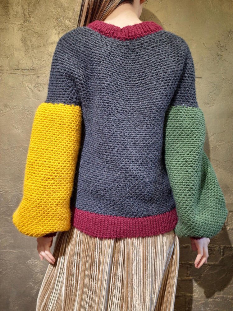 Volume Sleeves Knit Sweater