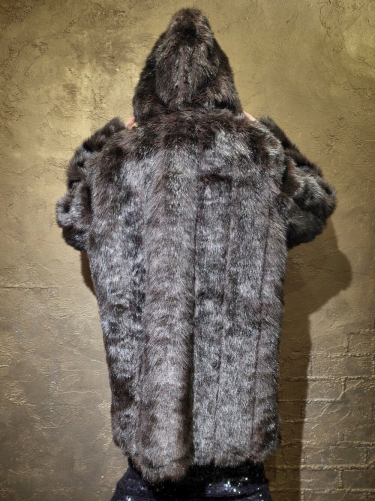 Faux Fur Hoodie Blouson