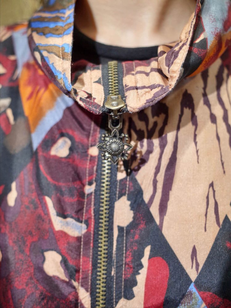 Animal Pattern Silk Blouson