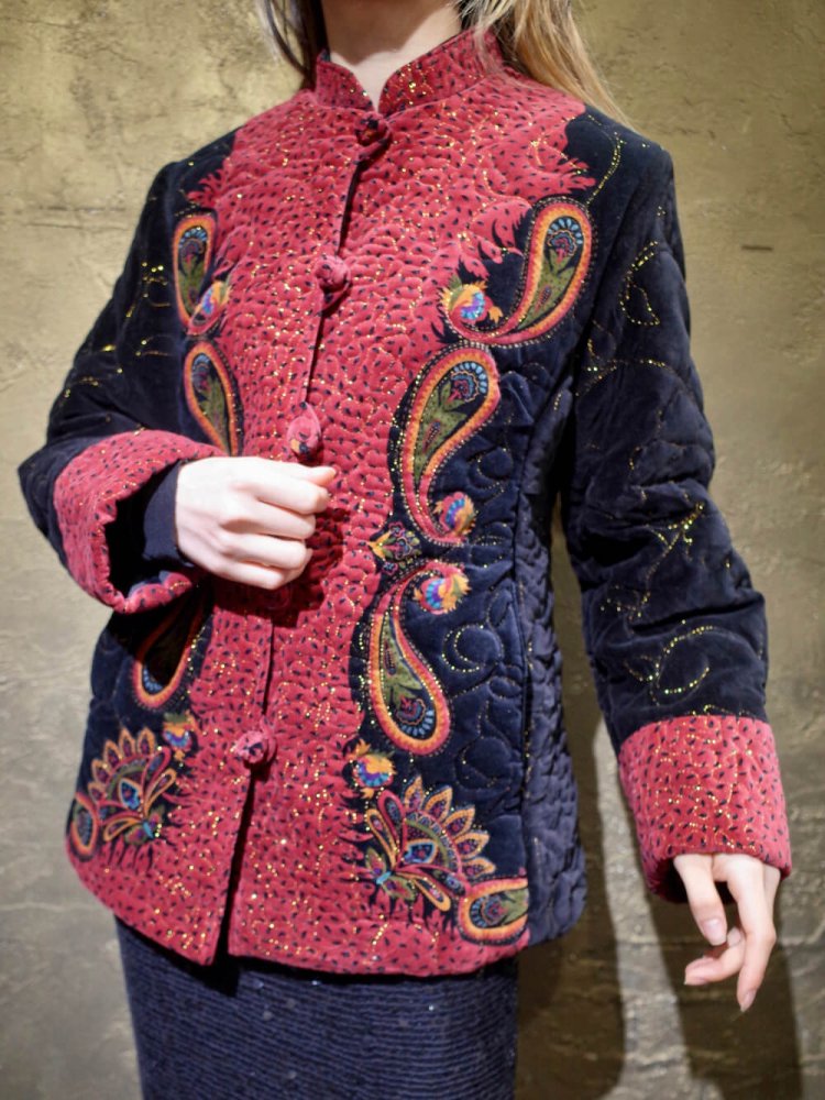 Paisley Velvet Quilting China Jacket