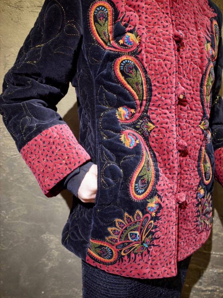 Paisley Velvet Quilting China Jacket