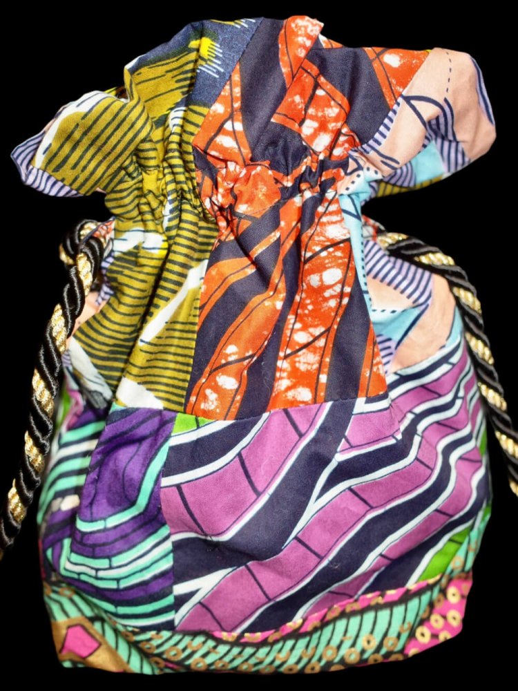end Original RemakeAfrican Batik Patchwork Bag