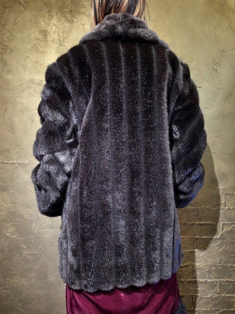 Black Faux Fur Coat