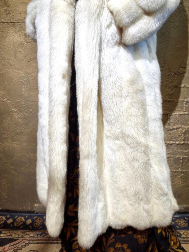 White Faux Fur Long Coat