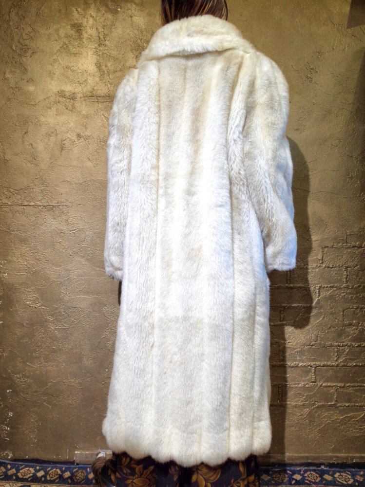 White Faux Fur Long Coat