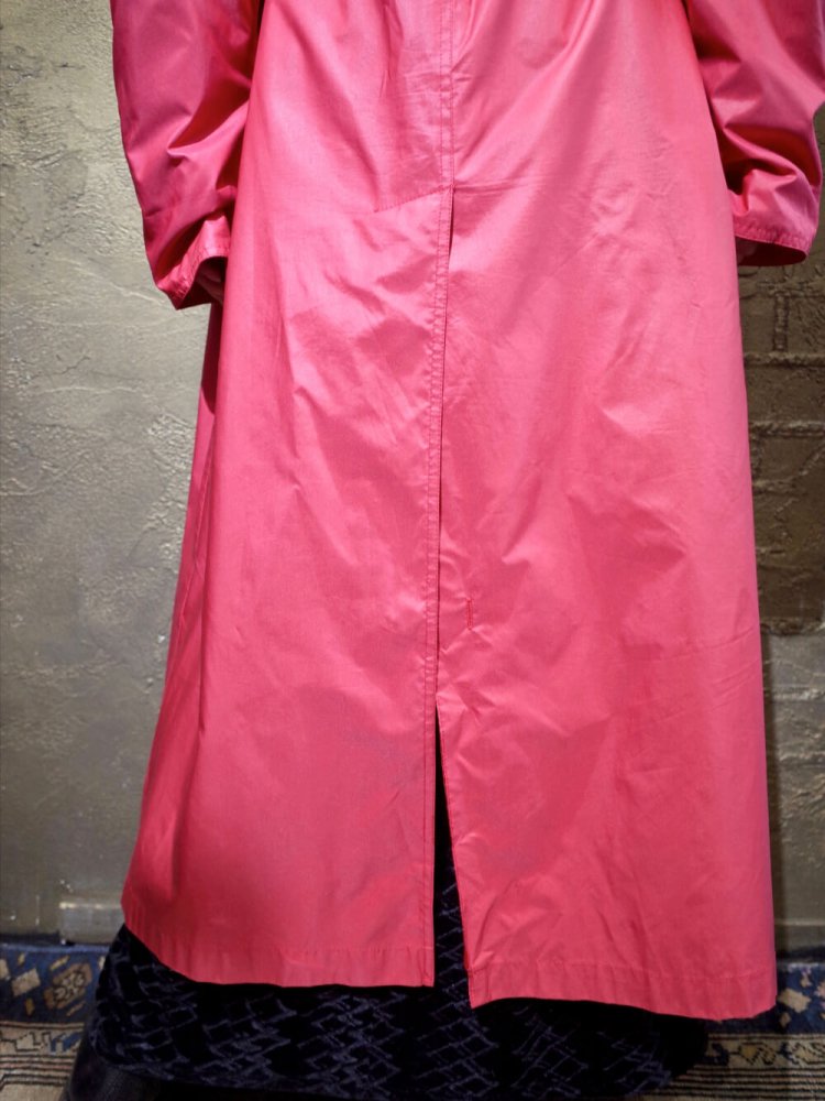 Fine Red Nylon Trench Coat