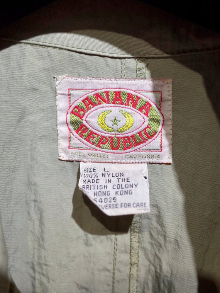 c.1980sBANANA REPUBLIC Nylon Trench Coat