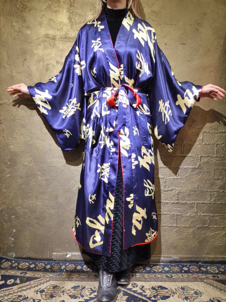 ڴ  ɽSatin KIMONO Style Gown Reversible