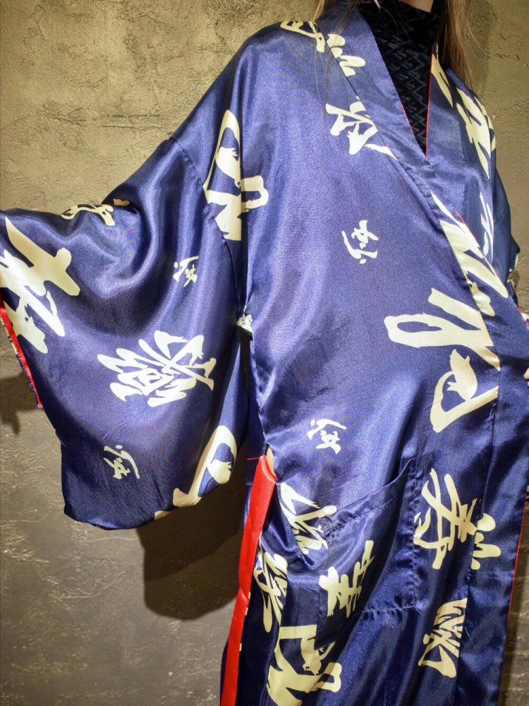 ڴ  ɽSatin KIMONO Style Gown Reversible