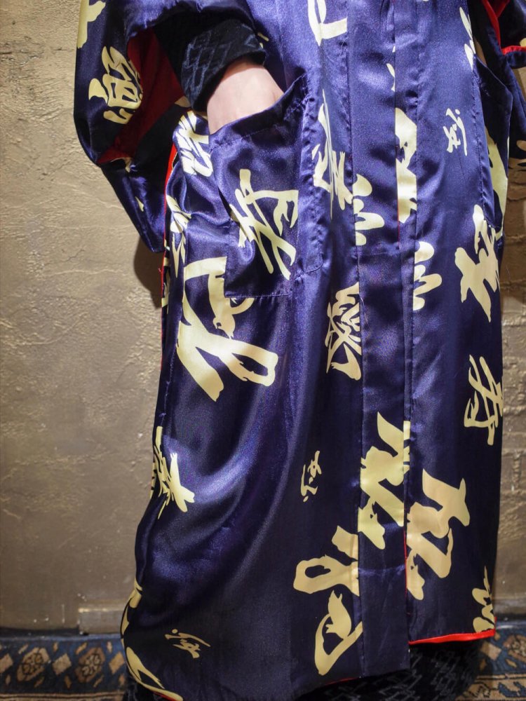 ڴ  ɽSatin KIMONO Style Gown Reversible