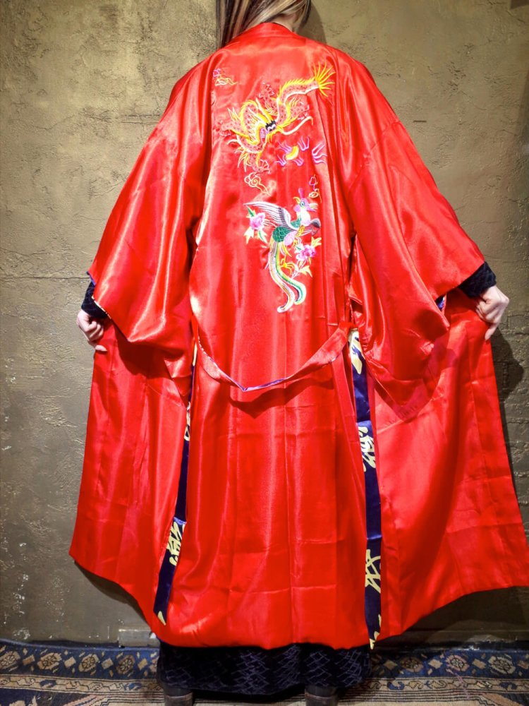 ڴ  ɽSatin KIMONO Style Gown Reversible