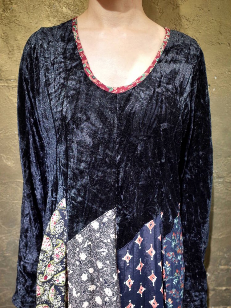 Velvet  Paisley & Flower Rayon Switch Dress