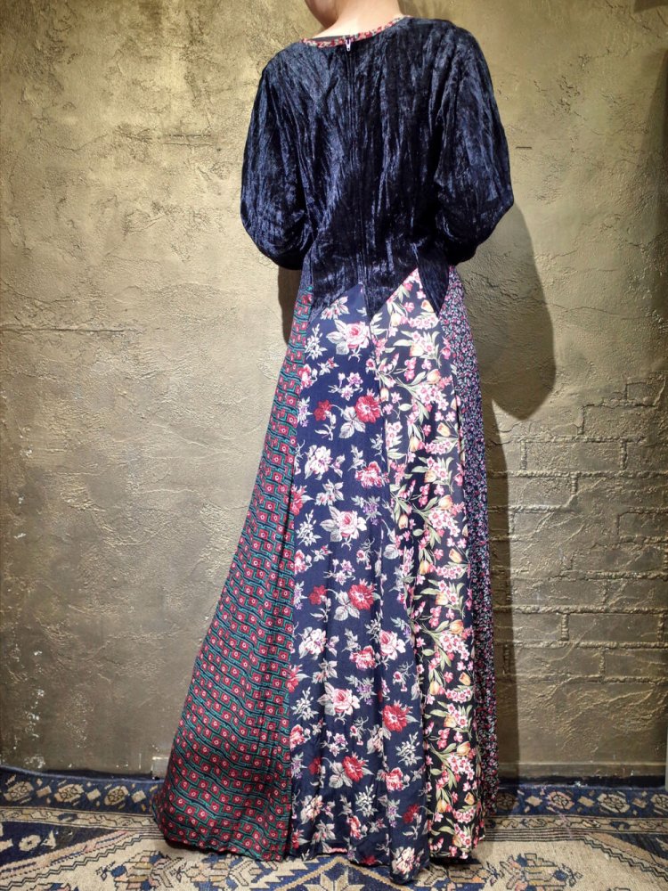 Velvet  Paisley & Flower Rayon Switch Dress