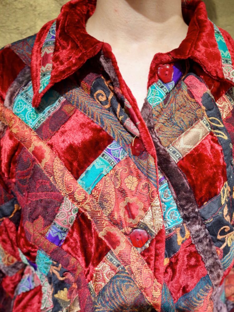 Velvet & Various Fabric Quilting Jacket