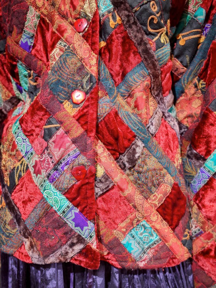 Velvet & Various Fabric Quilting Jacket