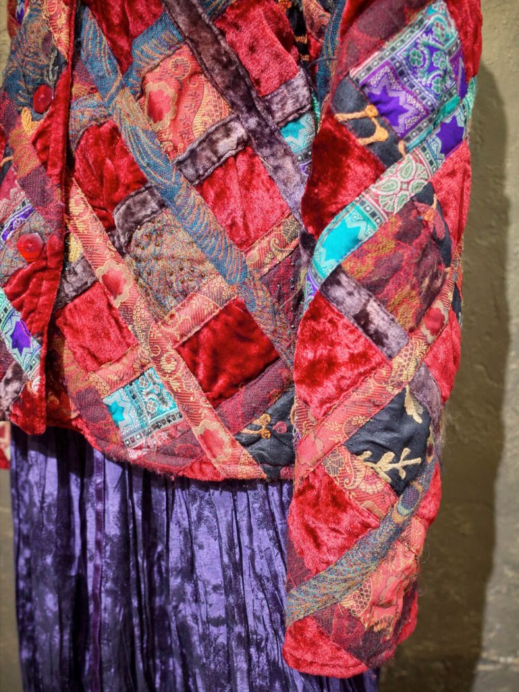 Velvet & Various Fabric Quilting Jacket