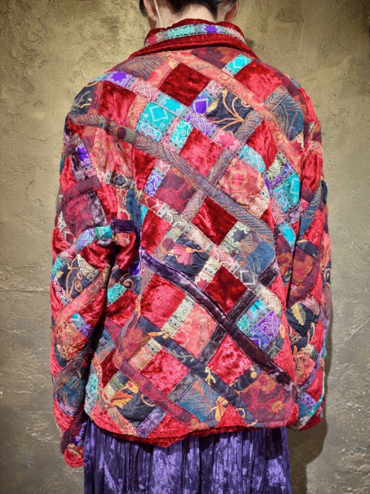 Velvet & Various Fabric Quilting Jacket