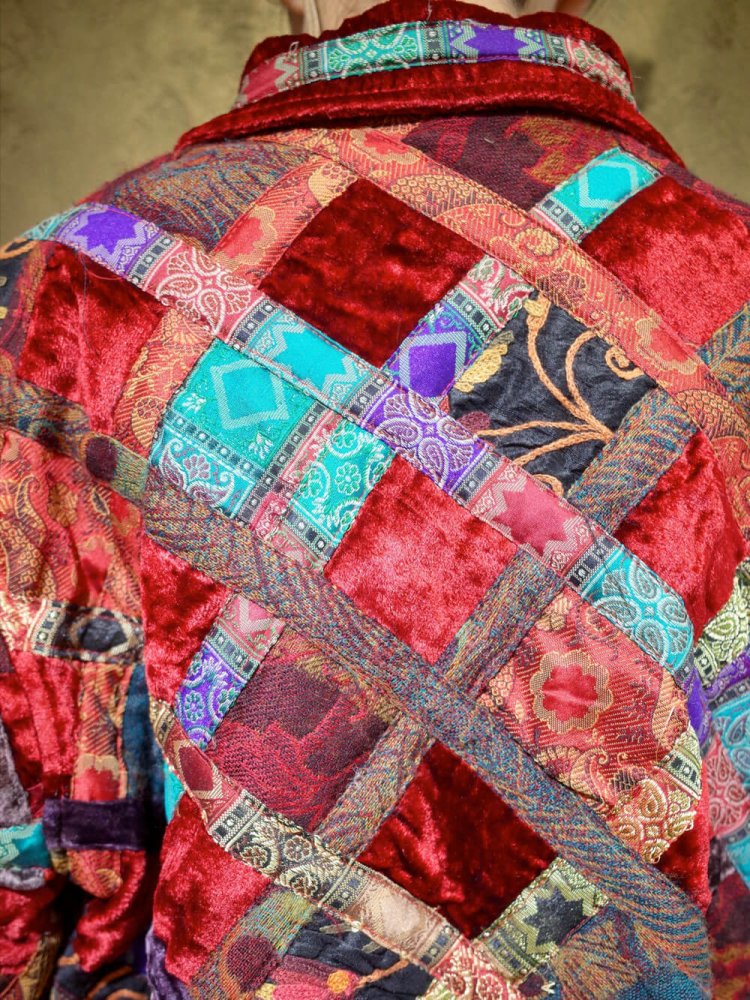 Velvet & Various Fabric Quilting Jacket
