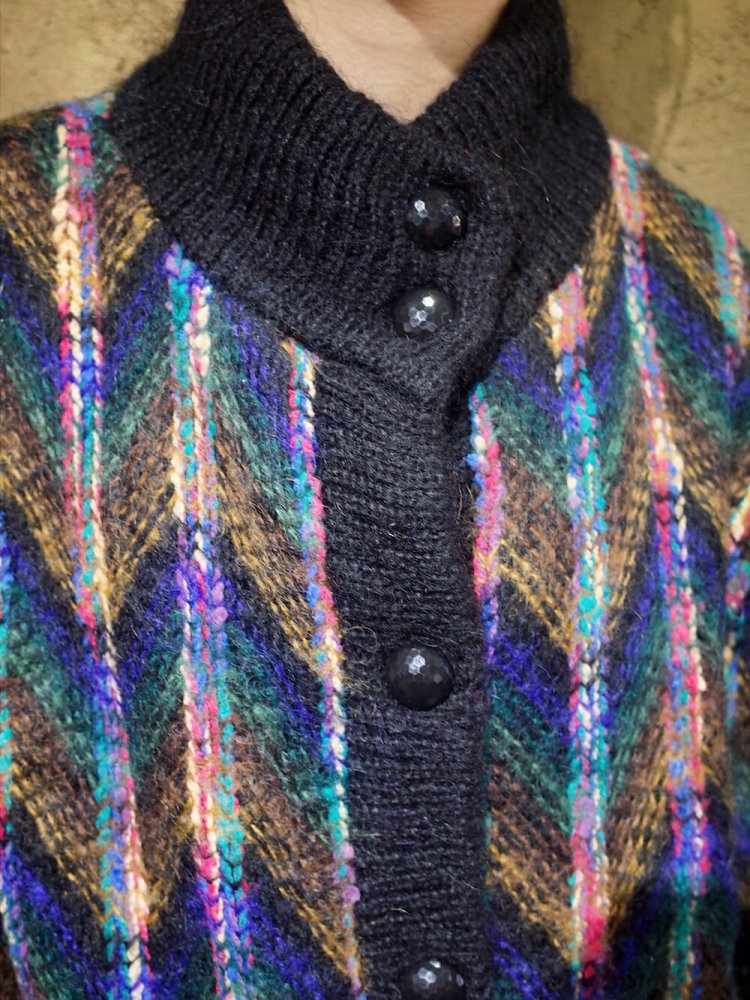 Zigzag Yarn Knit Jacket